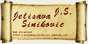 Jelisava Šiniković vizit kartica